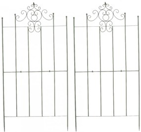 2x Mriežka na popínavé rastliny Paula - 180 x 85,5 cm - Zelená antik