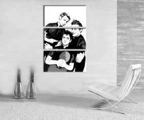 Ručne maľovaný POP Art obraz Green Day 3 dielny  gd