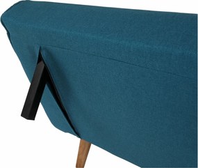 KONDELA Farido rozkladacie kreslo tyrkysová / dub
