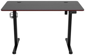 Herný stôl s LED osvetlením SHADOW GAMER 2.0 elektrický, čierny