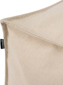 Záhradný puf farba produktu béžová látka vonkajšie, zapletaná
