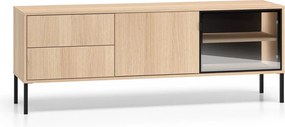TV skrinka so zásuvkami s osvetlením Harmona 160 cm - dub lindberg