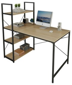 Písací pracovný PC stôl s knižnicou | 120 x 64 cm