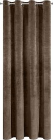 Dekorstudio Záves VILLA z exkluzívneho zamatu 140 x 250 cm v hnedej farbe - dekoračné kolieska