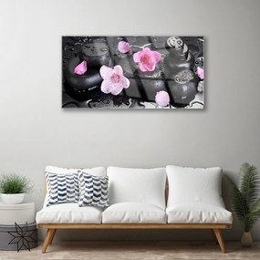 Skleneny obraz Kvet kamene umenie 140x70 cm