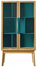 Tyrkysovomodrá vitrína Woodman Avon