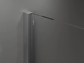 Mexen Velar, posuvné sprchové dvere do otvoru 140 cm, 8mm číre sklo, brúsený grafit, 871-140-000-01-95