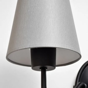 Nástenná lampa MALBO 1xE27/15W/230V šedá/čierna