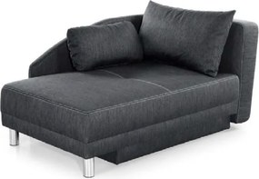 Pohovka s bočnou opierkou Roy, šedá tkanina, rozkládacia