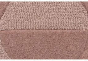 Ružový koberec z vlny Flair Rugs Gigi, 120 × 170 cm