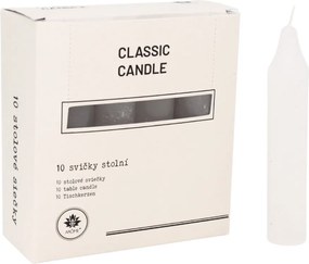 ARÔME Stolné sviečky 20 x 100 mm, 10ks Barva: bílá