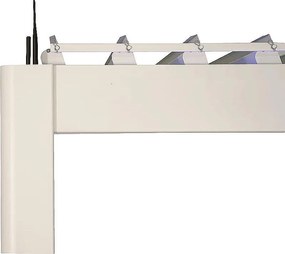 DEOKORK Záhradný hliníkový altánok elektrický MEGAN 4x3 m (ivory)