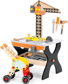 Drevená dielňa pre deti stôl na náradie ECOTOYS