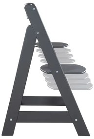 roba Detská drevená vysoká jedálenská stolička Sit Up (antracitová/flex)  (100306933)