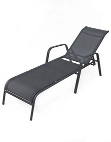 Rojaplast ZWC-52 2915 Záhradné lehátko kovové čierne