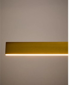 LED závesné svietidlo v zlatej farbe s kovovým tienidlom Boadella – Kave Home