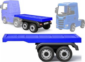 LEAN CARS Batériový príves HL358 Mercedes Scania Actros modrý