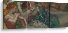 Obraz - Edgar Degas, Four Dancers, reprodukcia (s hodinami) (90x30 cm)