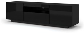 TV stolík/skrinka Aurinko 150 (lesklá čierna). Vlastná spoľahlivá doprava až k Vám domov. 1083434