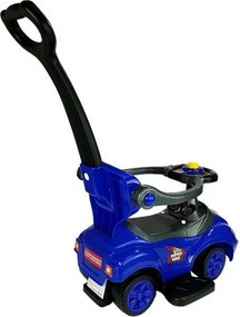 LEAN CARS Detské odrážadlo s vodiacou tyčou Mega Car 3v1, modré
