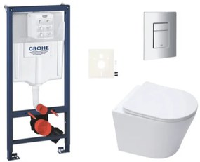 Závesný wc set do ľahkých stien / predstenová montáž SAT Infinitio SIKOGRSIN10SCP00, 1 ks