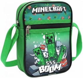 Taška cez rameno Minecraft - motív Boom s Creepermi