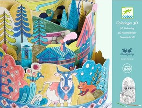 Djeco 3D omaľovánka Hory