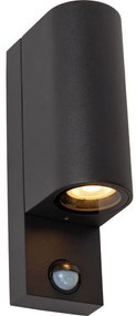 Lucide 69803/02/30 -Vonkajšie svietidlo so senzorom ZARO 2xGU10/7W/230V IP65 čierna
