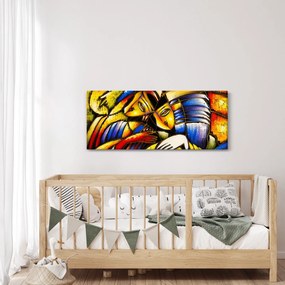 Obraz - Olejomaľba, milenci (120x50 cm)