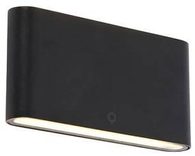 Moderná vonkajšia nástenná lampa čierna 17,5 cm vrátane LED IP65 - Batt