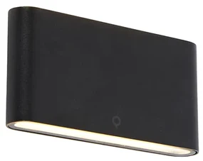 Moderná vonkajšia nástenná lampa čierna 17,5 cm vrátane LED IP65 - Batt