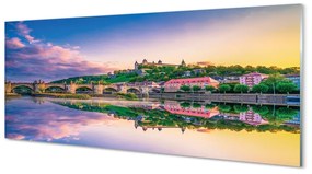 Obraz na akrylátovom skle Rieka nemecko sunset 120x60 cm