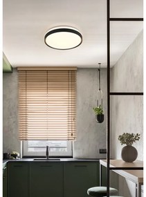 Čierno-biele LED stropné svietidlo ø 47 cm Spacy – Trio