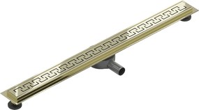 Mexen Flat 360°, nerezový sprchový žľab vzor M15 100 cm, zlatá lesklá, 1524100-40