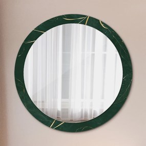 Okrúhle ozdobné zrkadlo Jemné zlaté listy fi 90 cm