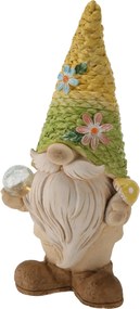 ZÁHRADNÁ FIGÚRKA – TRPASLÍK S PLETENÝM KLOBÚKOM 26 x 17 x 54 CM LED *7386