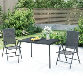 Záhradný stôl antracitový 110x80x72 cm oceľová sieťovina 362733
