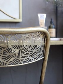 Mosadzná antik kovová skladacia stolička Arles Chair - 52*45*82 cm