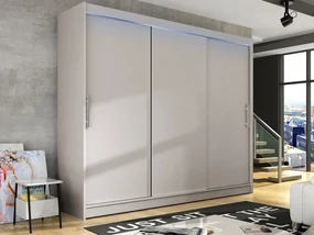 Skriňa Dasto II, Farby: biela, Osvetlenie: osvetlenie LED RGB - farebné