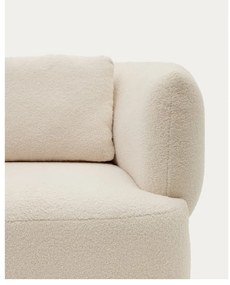 Krémové kreslo z textílie buklé Martina – Kave Home