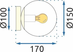 Toolight Toolight, stropné svietidlo 1xE14 APP1156-1C, zlatá lesklá, OSW-40009