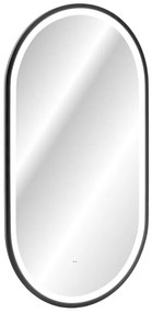 LED zrkadlo APOLLO 2 50x90 cm čierne