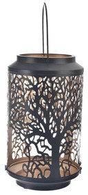 InDecor Kovový svietnik Strom čierna, 15 x 23 cmcm, M