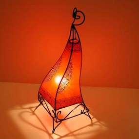 Orientálna rohová lampa Ibis 60cm červená