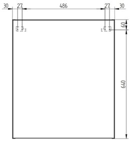 Mereo Mereo, Aira, kúpeľňová galérka 60 cm, zrkadlová skrinka, MER-CN715GH