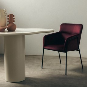 Vínové dizajnové jedálenské kreslo HELSINKI VELVET