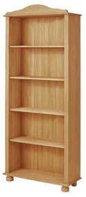 Knižnica z borovicového dreva v prírodnej farbe 70x181 cm Ella – Støraa