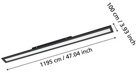 Eglo 900822 - LED Stropné svietidlo SALOBRENA LED/38W/230V 120x10 cm čierna