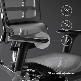 Kancelárska ergonomická stolička Diablo V-Master, čierno-šedá