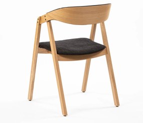 NELL FULL DREVENÁ STOLIČKA S ČALÚNENÍM oak